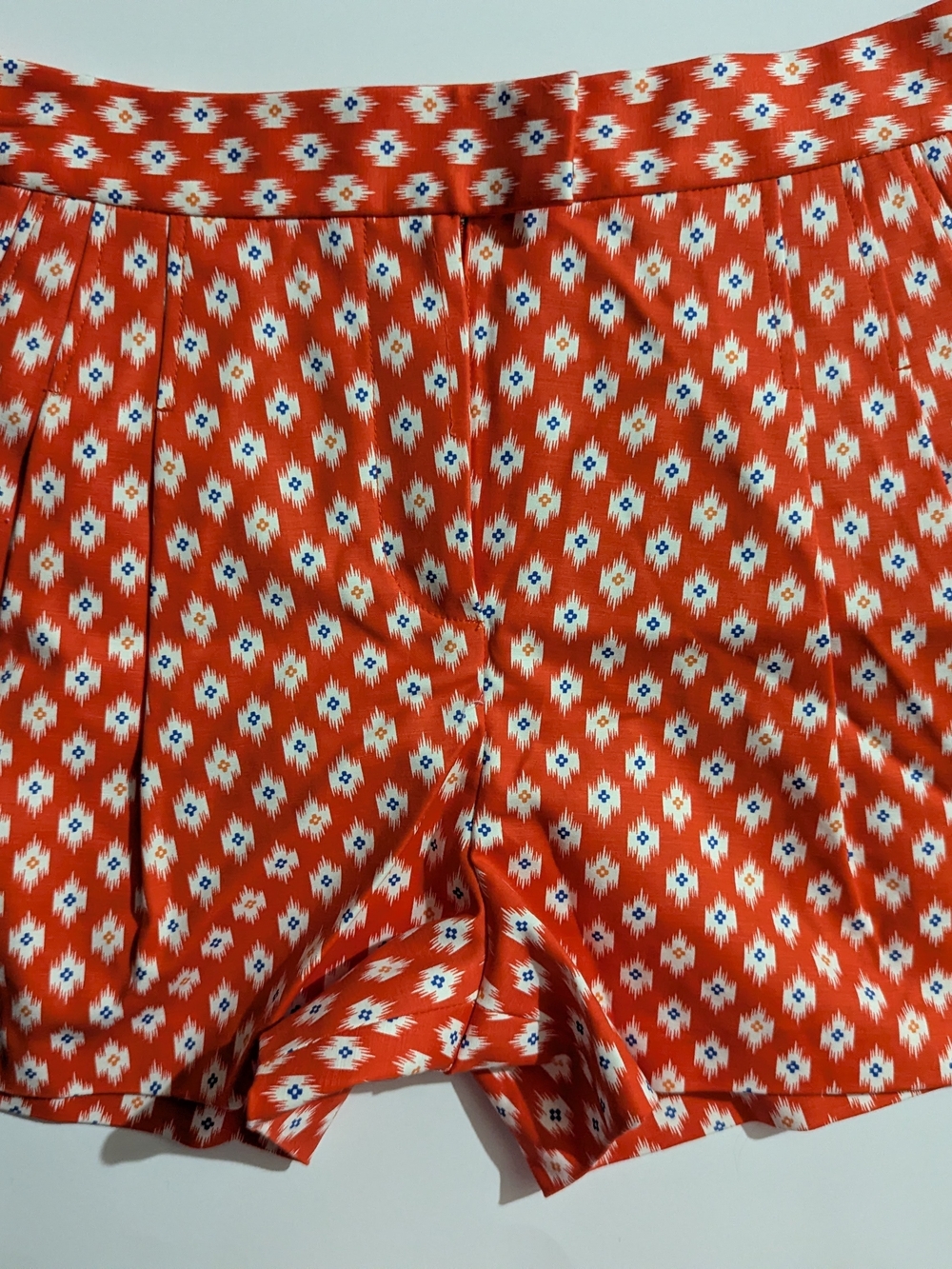 Michael Kors Orange Ikat Print Bermuda Shorts